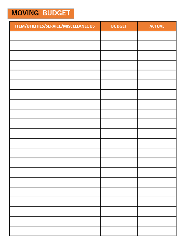 Room by Room Checklist for Moving PDF